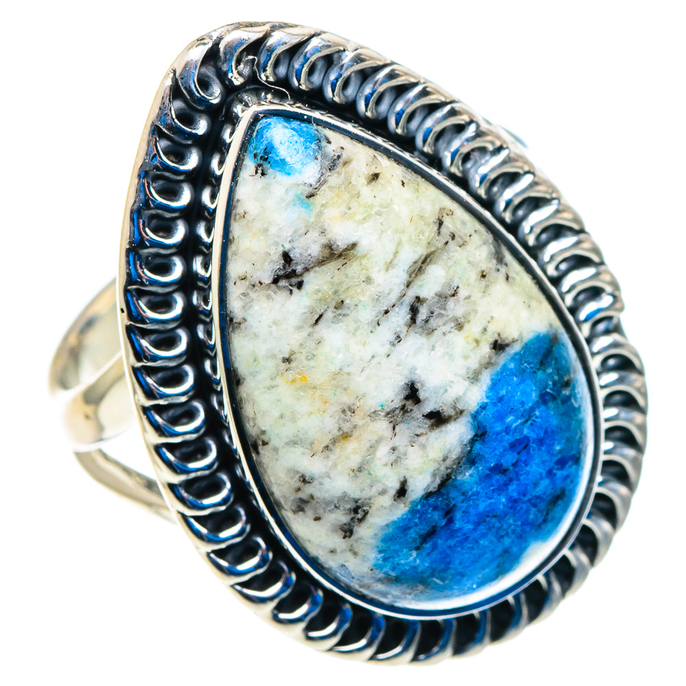 K2 Blue Azurite Rings handcrafted by Ana Silver Co - RING92748