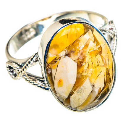 Brecciated Mookaite Rings handcrafted by Ana Silver Co - RING92754