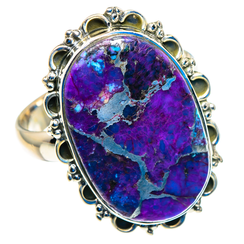 Purple Copper Composite Turquoise Rings handcrafted by Ana Silver Co - RING92760