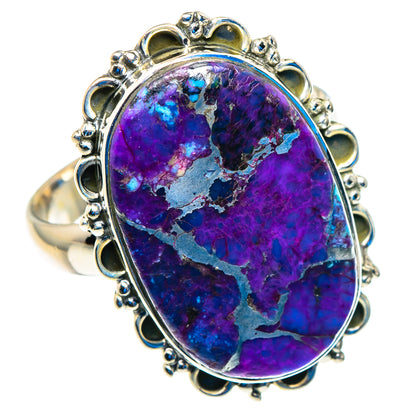 Purple Copper Composite Turquoise Rings handcrafted by Ana Silver Co - RING92760
