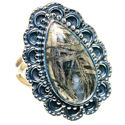 Pyrite Agate Rings handcrafted by Ana Silver Co - RING92761