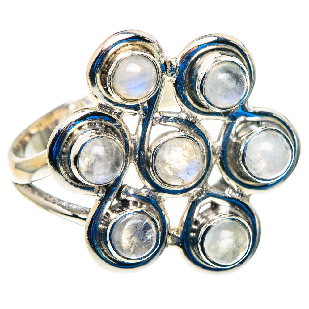 Rainbow Moonstone Rings handcrafted by Ana Silver Co - RING92765