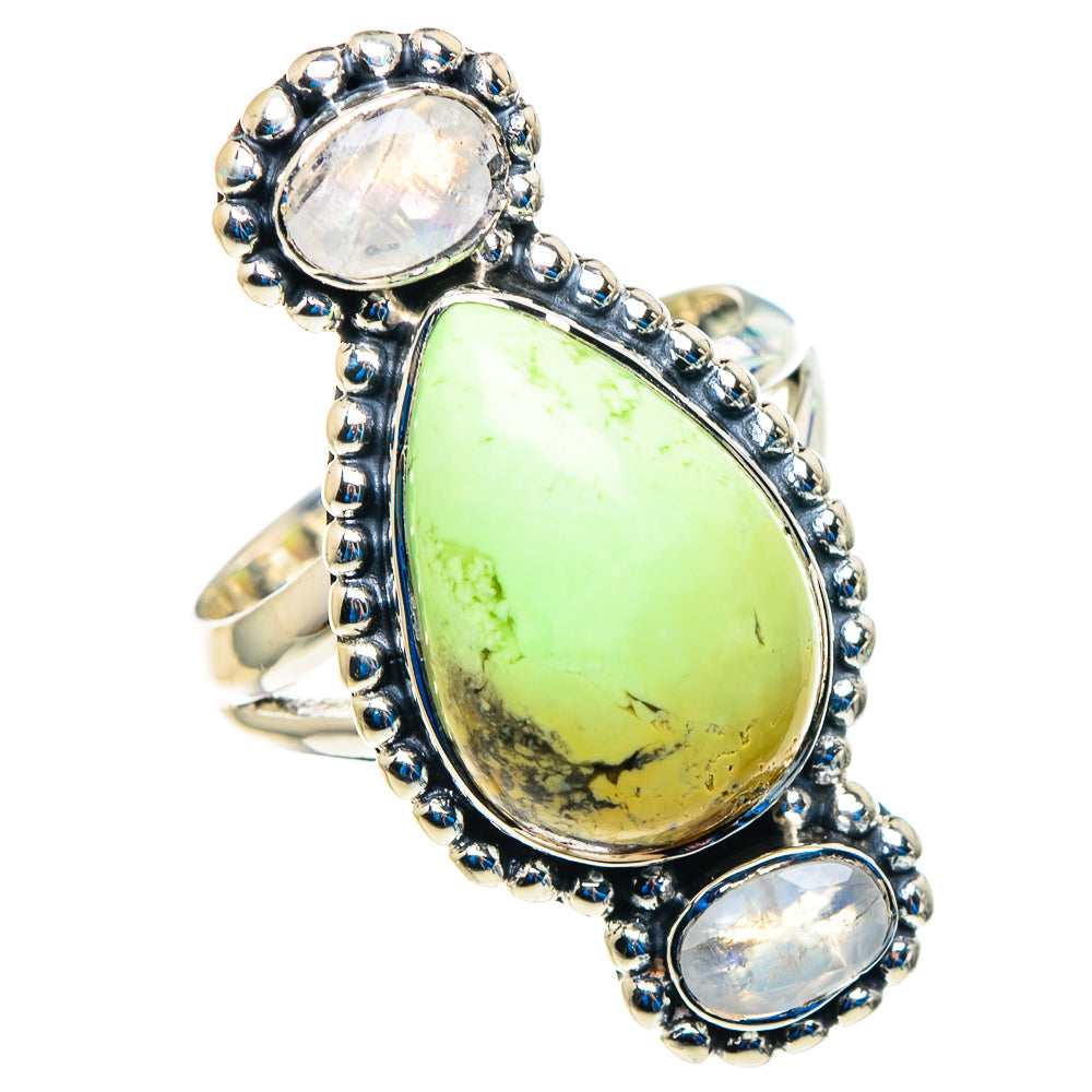 Lemon Chrysoprase Rings handcrafted by Ana Silver Co - RING92770