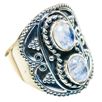 Rainbow Moonstone Rings handcrafted by Ana Silver Co - RING92784