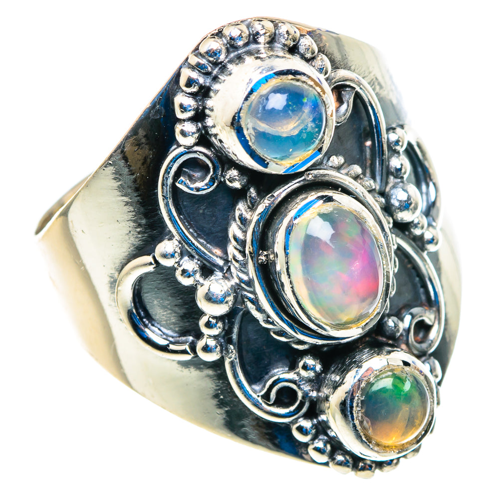 Ethiopian Opal Rings handcrafted by Ana Silver Co - RING92786