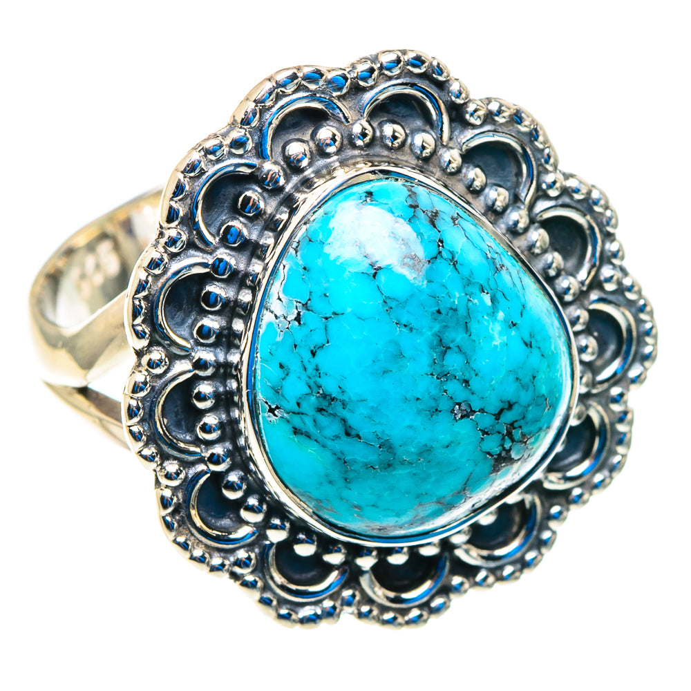 Tibetan Turquoise Rings handcrafted by Ana Silver Co - RING92788