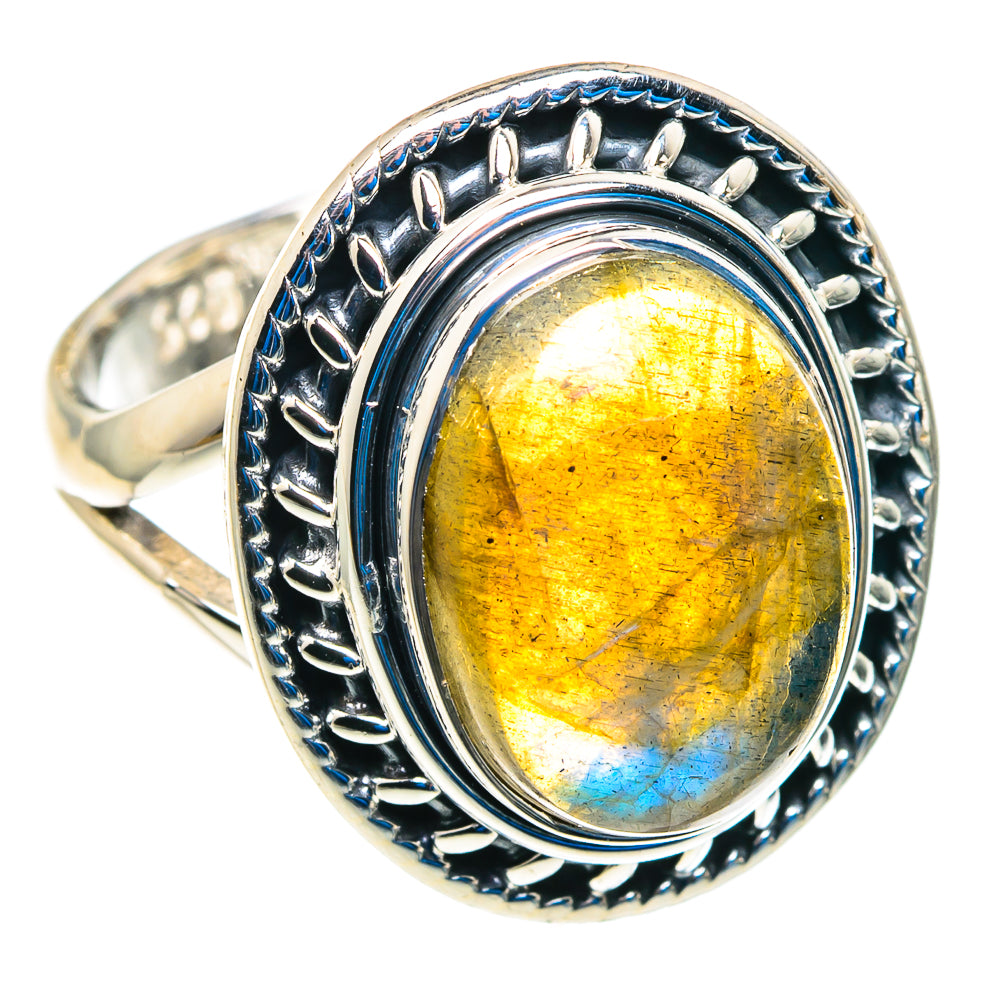 Labradorite Rings handcrafted by Ana Silver Co - RING92789