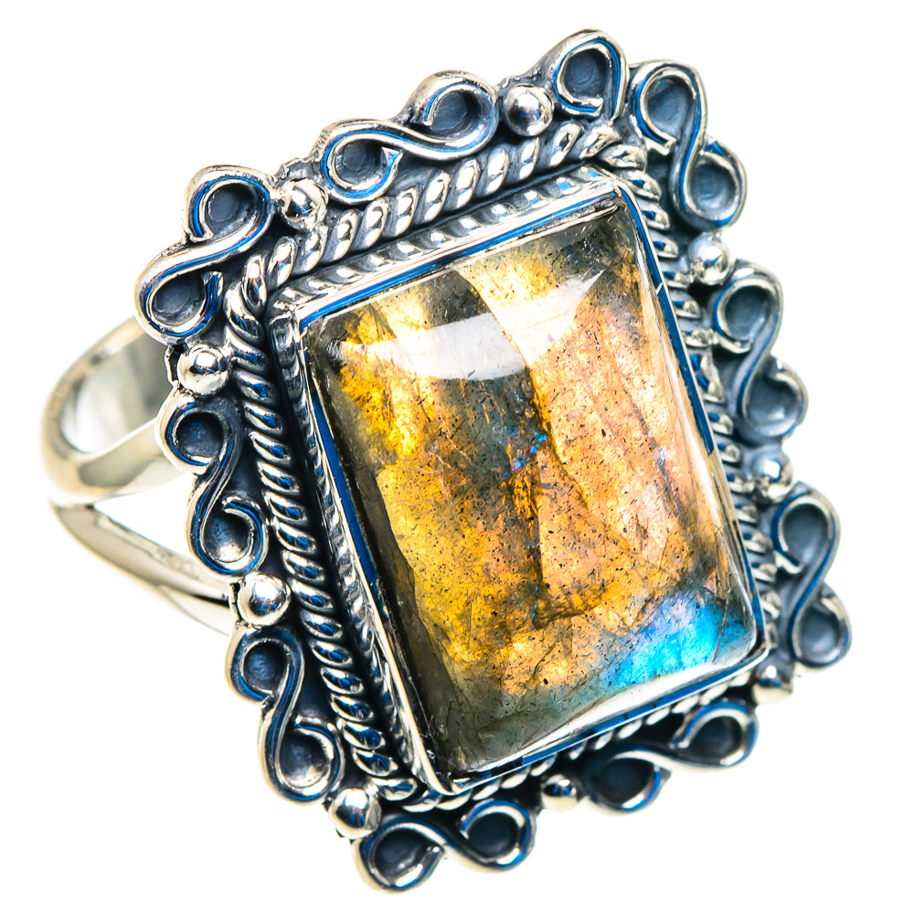Labradorite Rings handcrafted by Ana Silver Co - RING92790