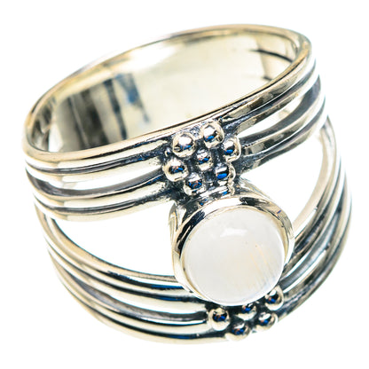 Rainbow Moonstone Rings handcrafted by Ana Silver Co - RING92801