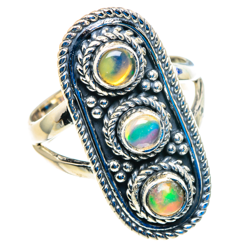 Ethiopian Opal Rings handcrafted by Ana Silver Co - RING92802