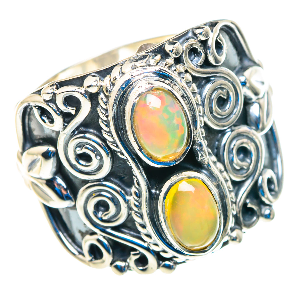 Ethiopian Opal Rings handcrafted by Ana Silver Co - RING92803