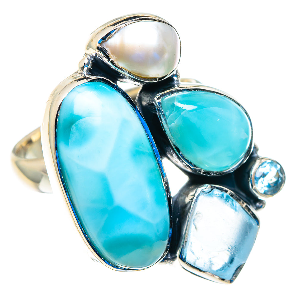 Larimar Rings handcrafted by Ana Silver Co - RING92804
