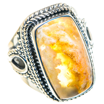 Plume Agate Rings handcrafted by Ana Silver Co - RING92812 - Photo 2