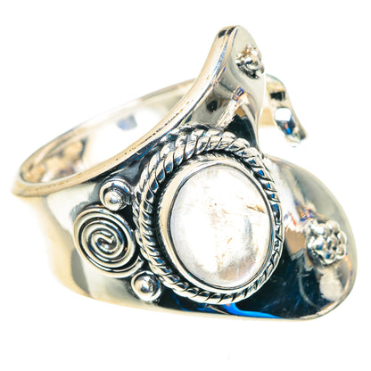 Rainbow Moonstone Rings handcrafted by Ana Silver Co - RING92815