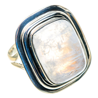 Rainbow Moonstone Rings handcrafted by Ana Silver Co - RING92816