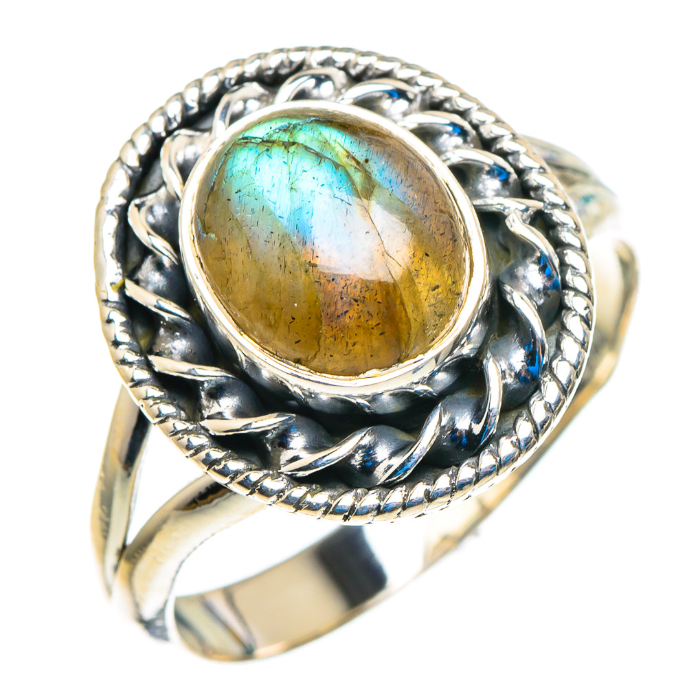 Labradorite Rings handcrafted by Ana Silver Co - RING92830