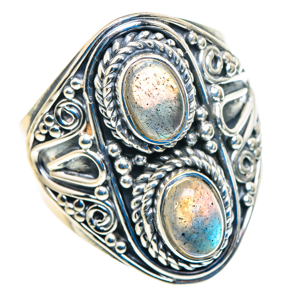 Labradorite Rings handcrafted by Ana Silver Co - RING92836