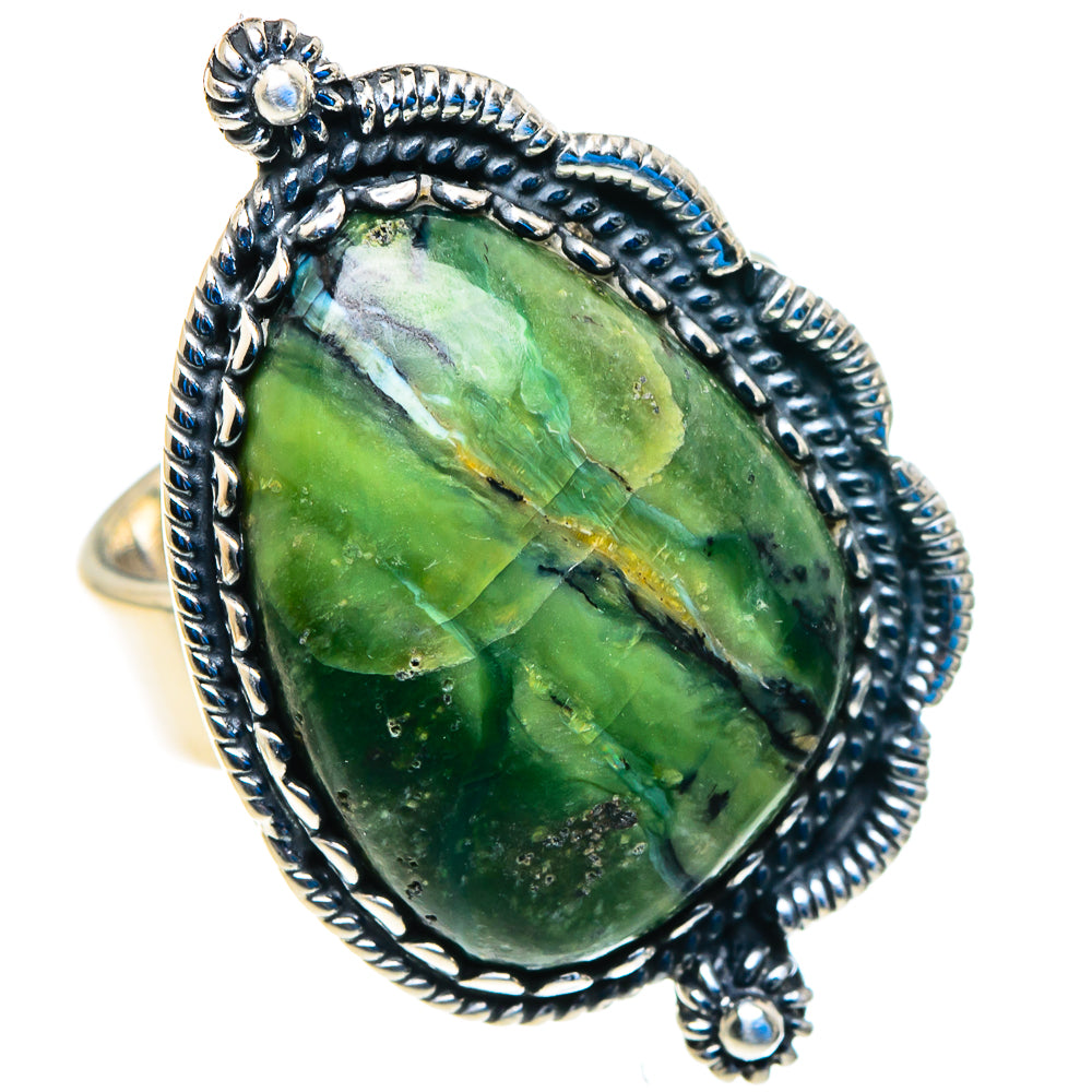 Serpentine Stone Rings handcrafted by Ana Silver Co - RING92838
