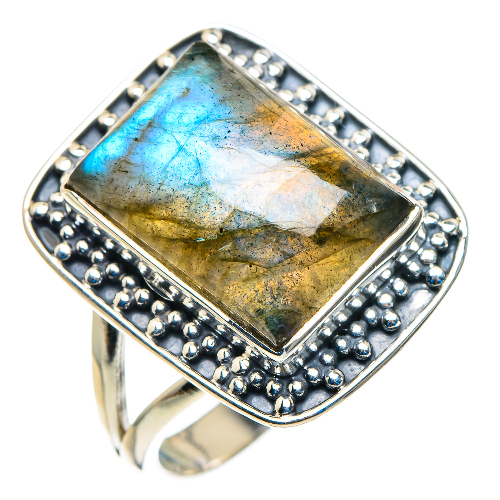 Labradorite Rings handcrafted by Ana Silver Co - RING92849