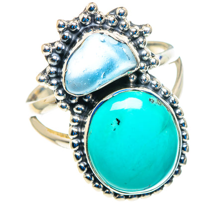 Tibetan Turquoise Rings handcrafted by Ana Silver Co - RING92850