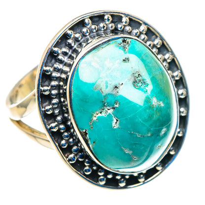 Tibetan Turquoise Rings handcrafted by Ana Silver Co - RING92857