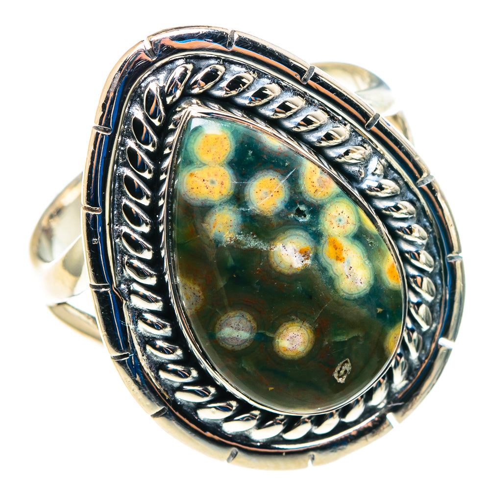 Rainbow Moonstone Rings handcrafted by Ana Silver Co - RING92867