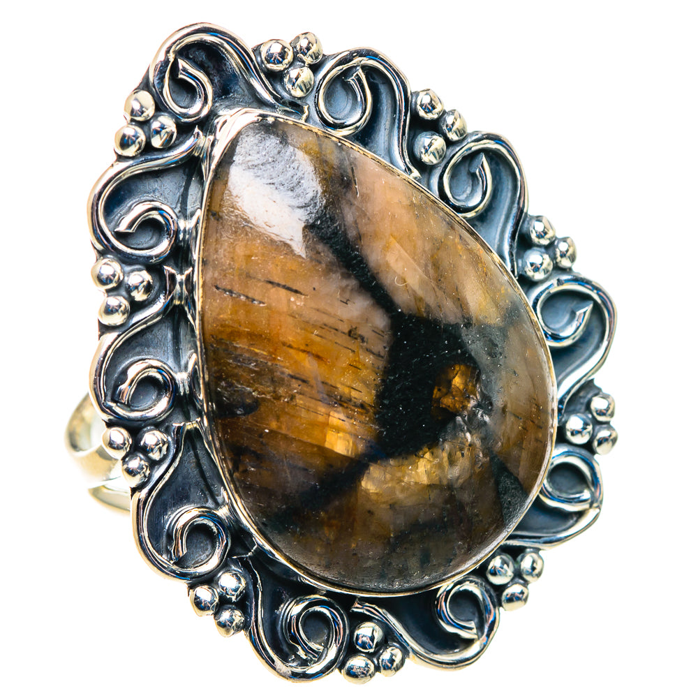 Golden Pietersite Rings handcrafted by Ana Silver Co - RING92873