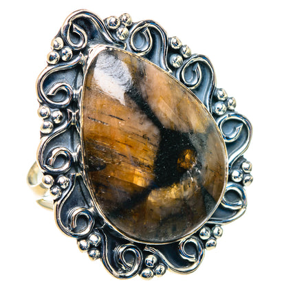 Golden Pietersite Rings handcrafted by Ana Silver Co - RING92873