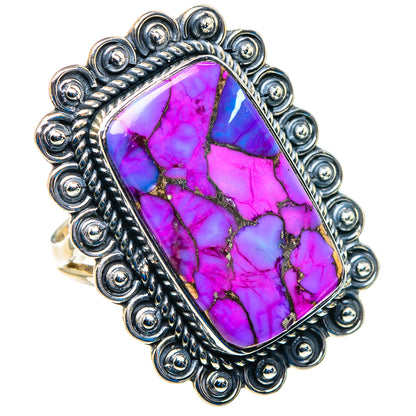 Purple Copper Composite Turquoise Rings handcrafted by Ana Silver Co - RING92878