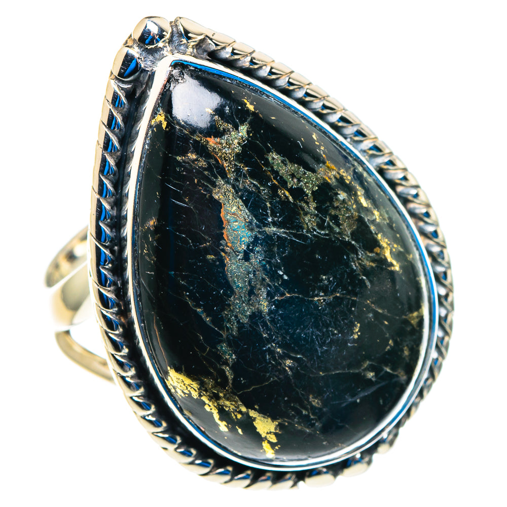 Pyrite Agate Rings handcrafted by Ana Silver Co - RING92883