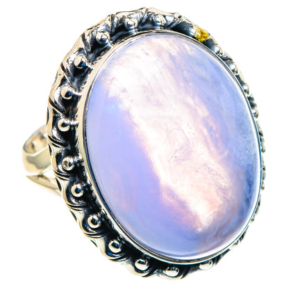 Blue Lace Agate Rings handcrafted by Ana Silver Co - RING92886