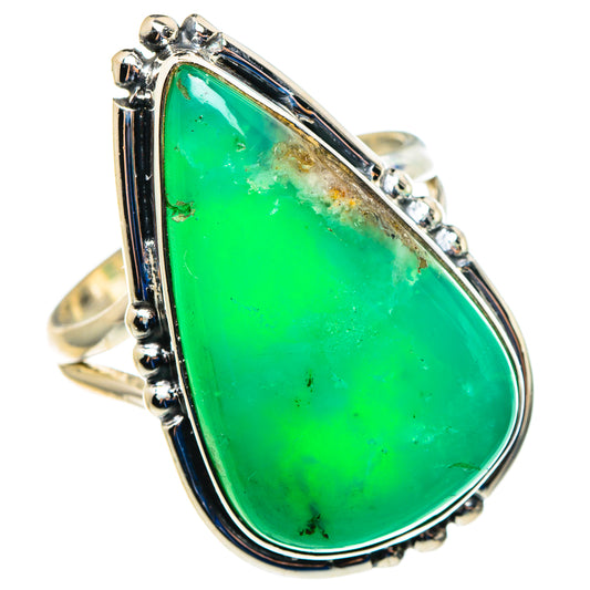 Chrysoprase Rings handcrafted by Ana Silver Co - RING92898