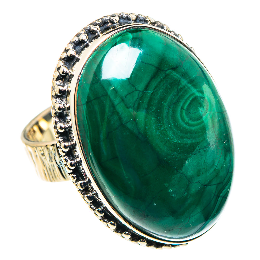 Malachite Rings handcrafted by Ana Silver Co - RING92900