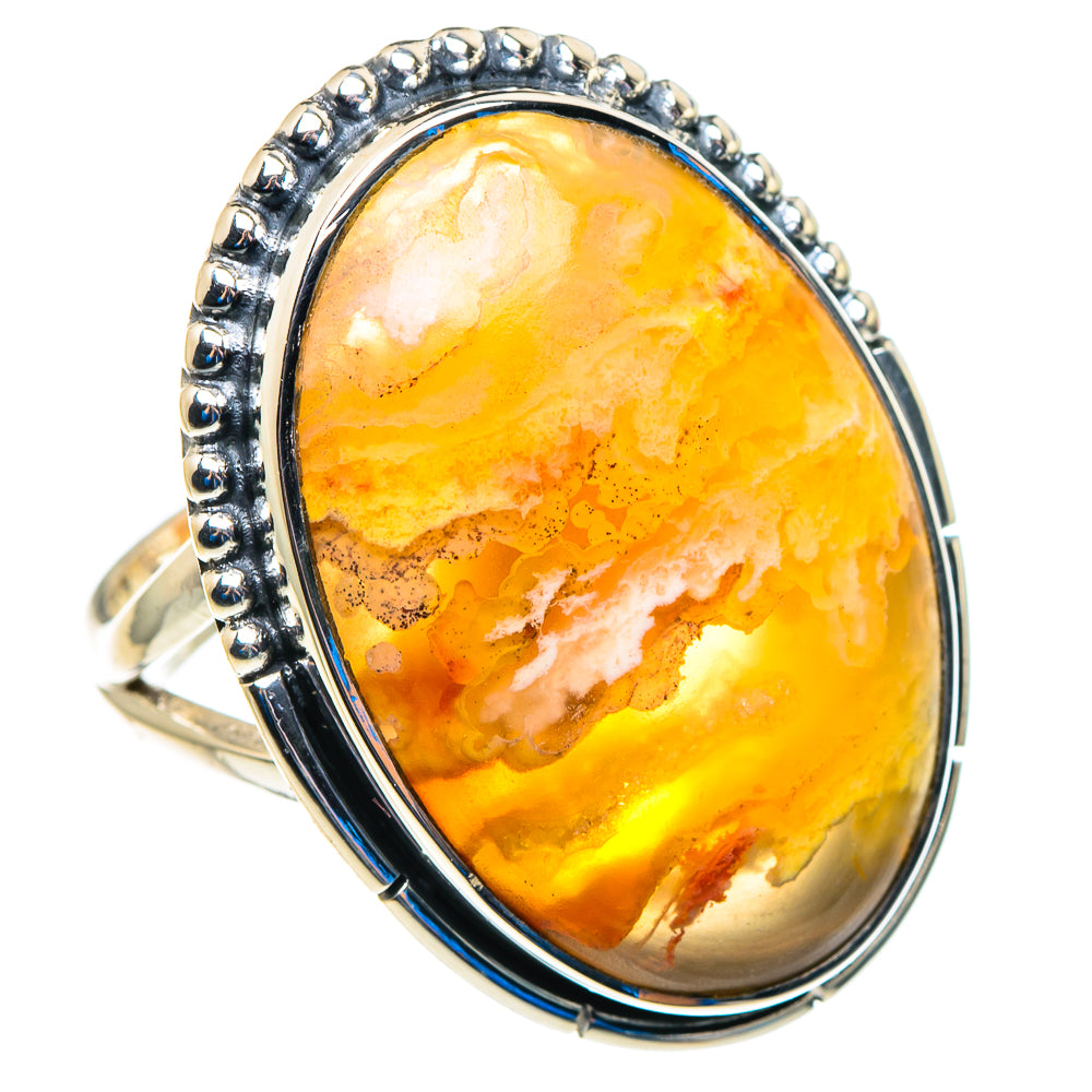 Plume Agate Rings handcrafted by Ana Silver Co - RING92905