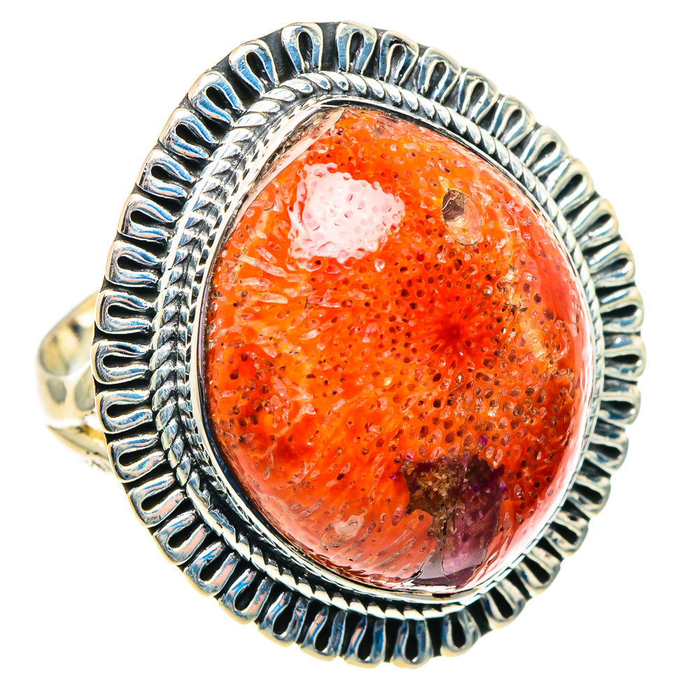 Sponge Coral Rings handcrafted by Ana Silver Co - RING92907 - Photo 2