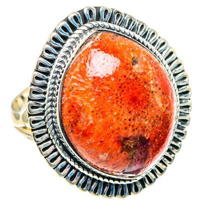 Sponge Coral Rings handcrafted by Ana Silver Co - RING92907 - Photo 2