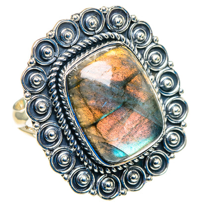 Labradorite Rings handcrafted by Ana Silver Co - RING92923 - Photo 2