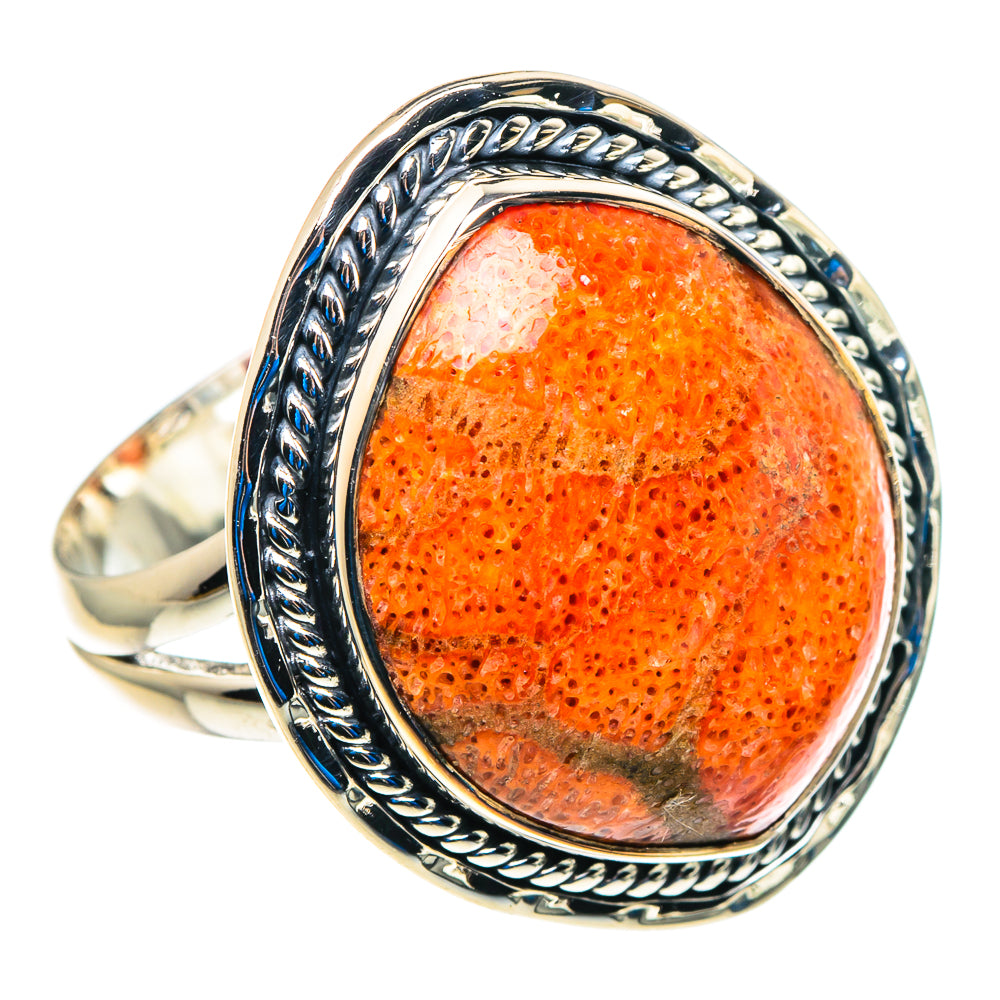 Sponge Coral Rings handcrafted by Ana Silver Co - RING92934 - Photo 2