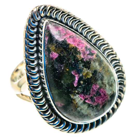Russian Eudialyte Rings handcrafted by Ana Silver Co - RING92958