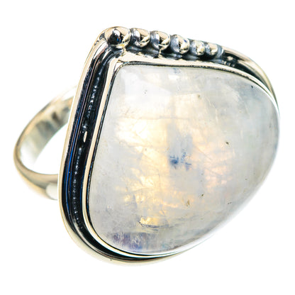Rainbow Moonstone Rings handcrafted by Ana Silver Co - RING92963