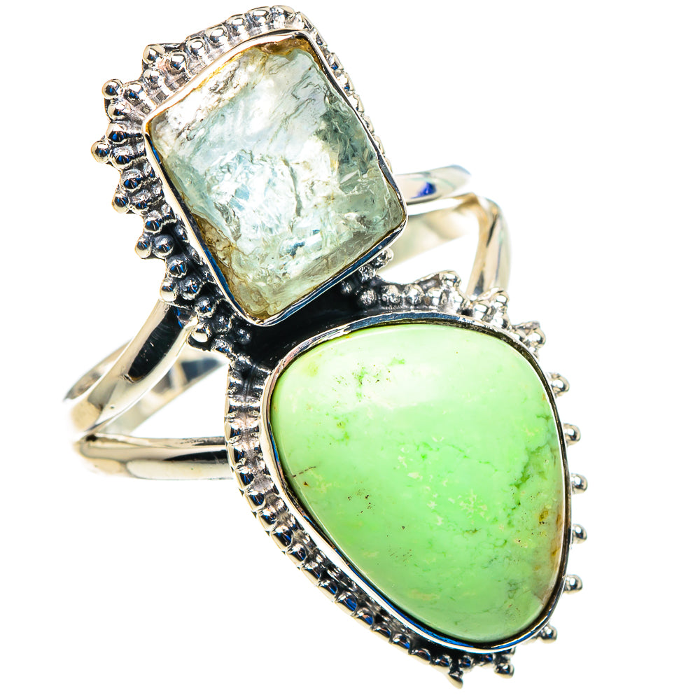 Lemon Chrysoprase Rings handcrafted by Ana Silver Co - RING92965
