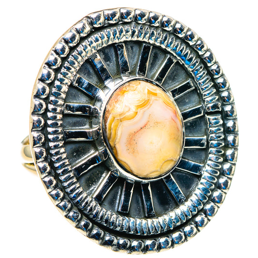 Laguna Lace Agate Rings handcrafted by Ana Silver Co - RING92974