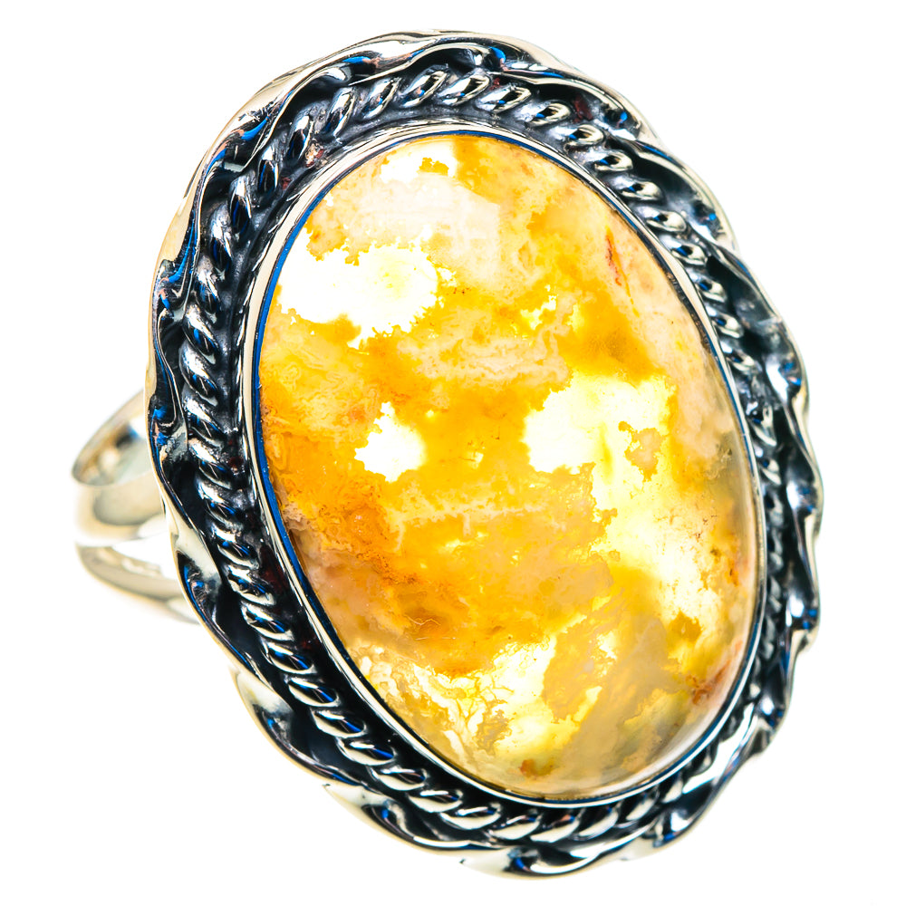 Plume Agate Rings handcrafted by Ana Silver Co - RING92976