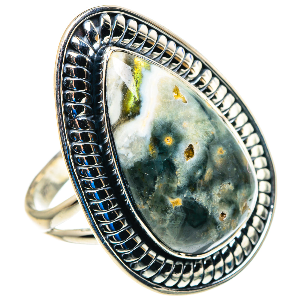 Ocean Jasper Rings handcrafted by Ana Silver Co - RING92990 - Photo 2