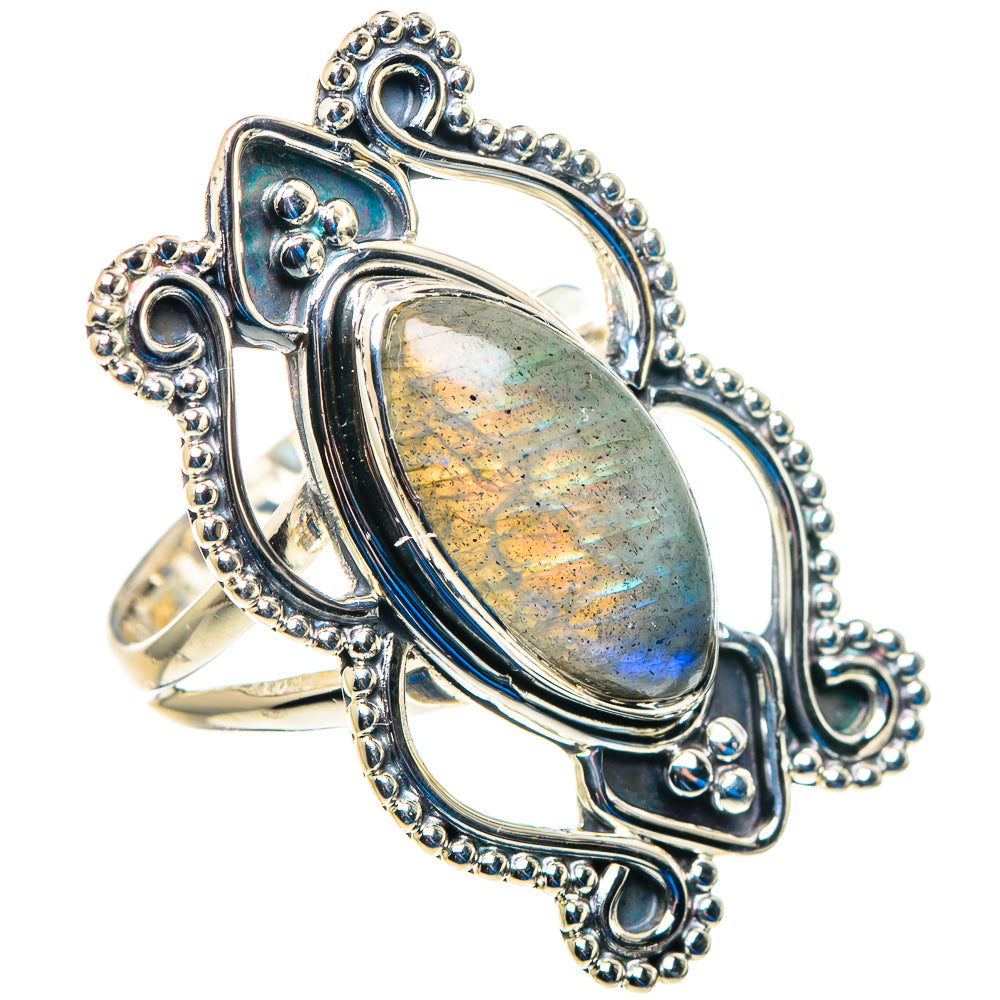 Labradorite Rings handcrafted by Ana Silver Co - RING93016