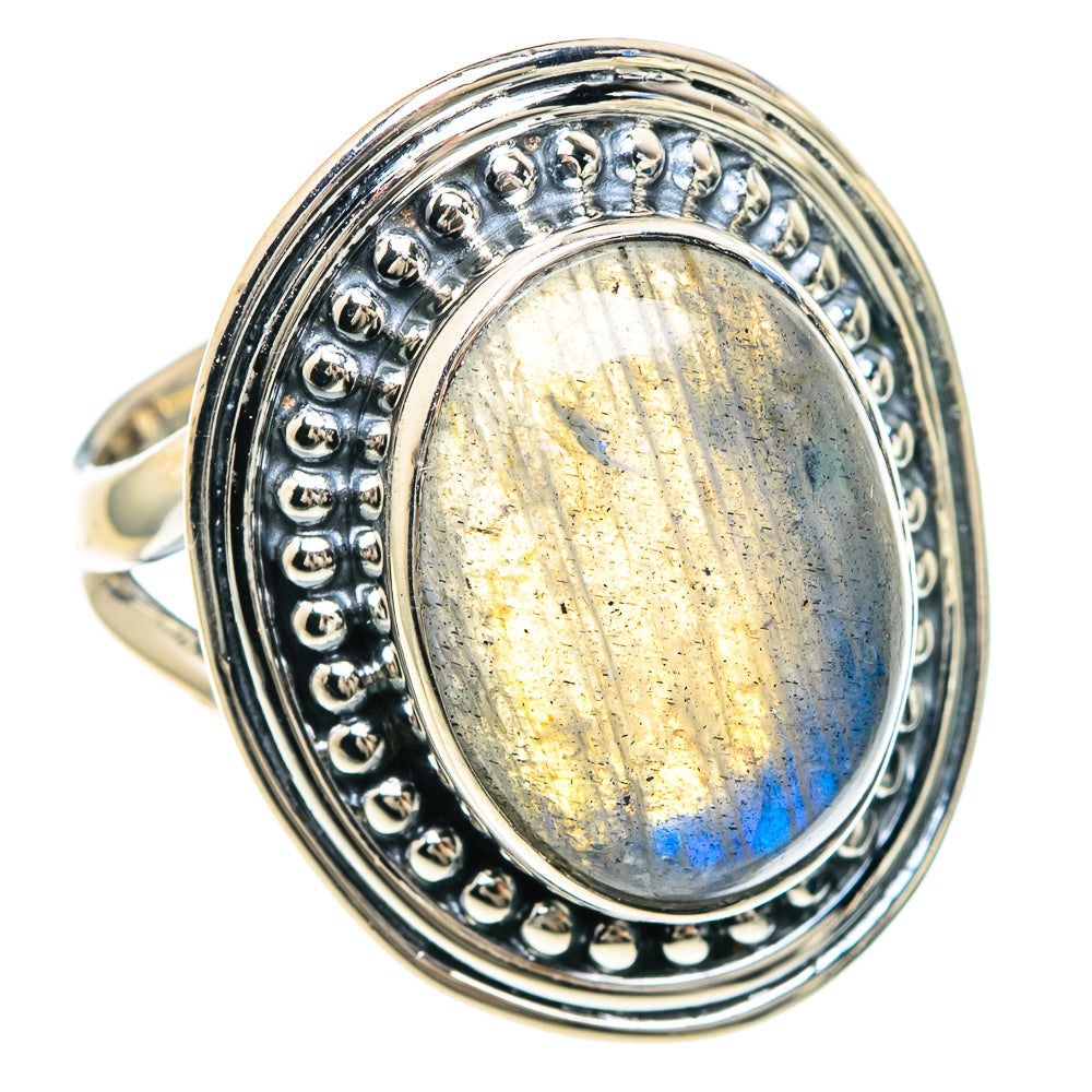 Labradorite Rings handcrafted by Ana Silver Co - RING93023