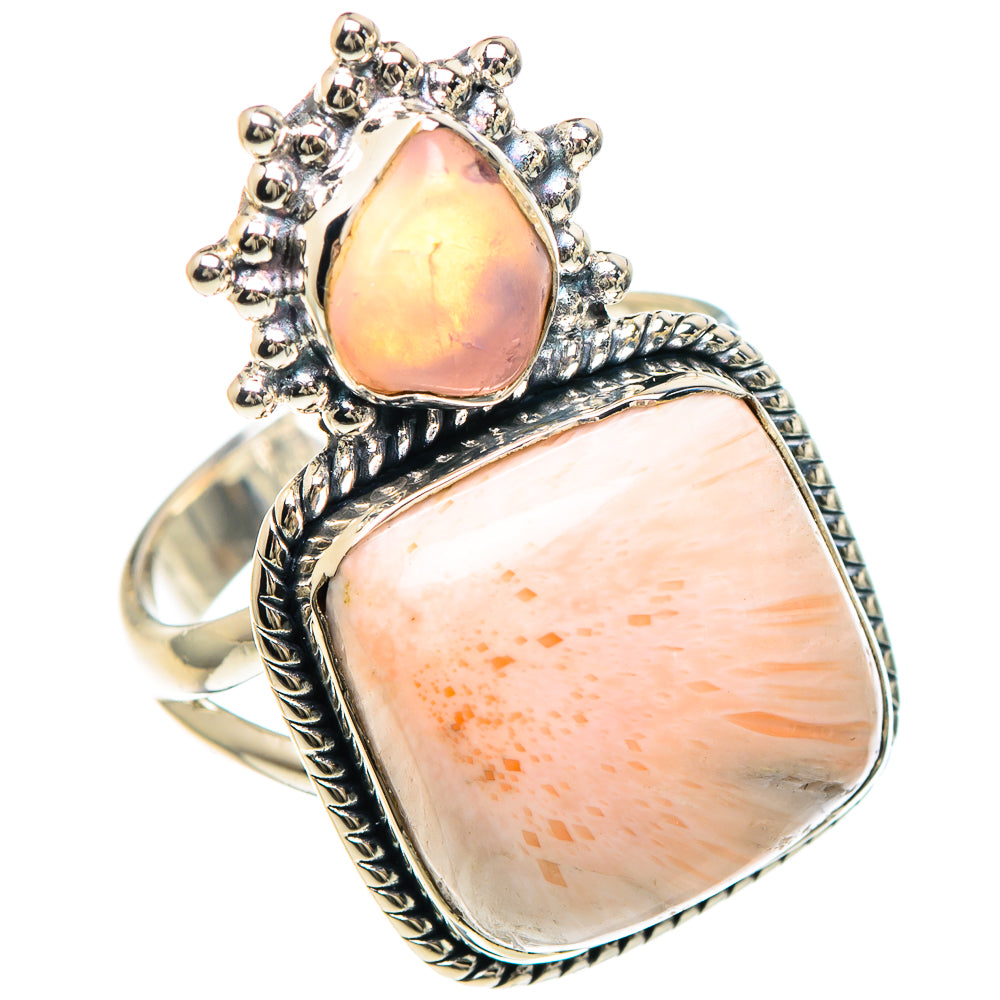 Scolecite Rings handcrafted by Ana Silver Co - RING93029