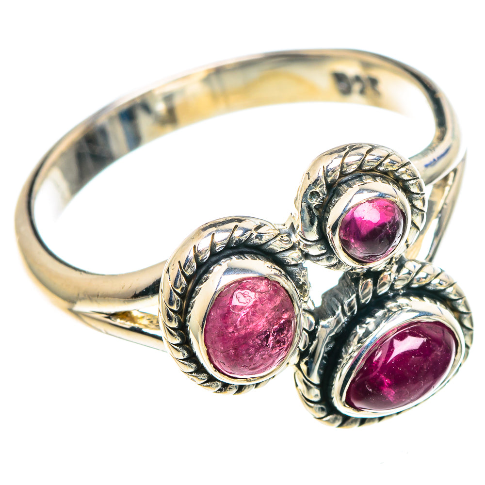 Pink Tourmaline Rings handcrafted by Ana Silver Co - RING93031