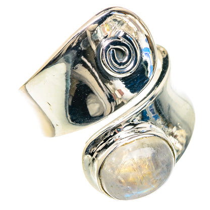 Rainbow Moonstone Rings handcrafted by Ana Silver Co - RING93039