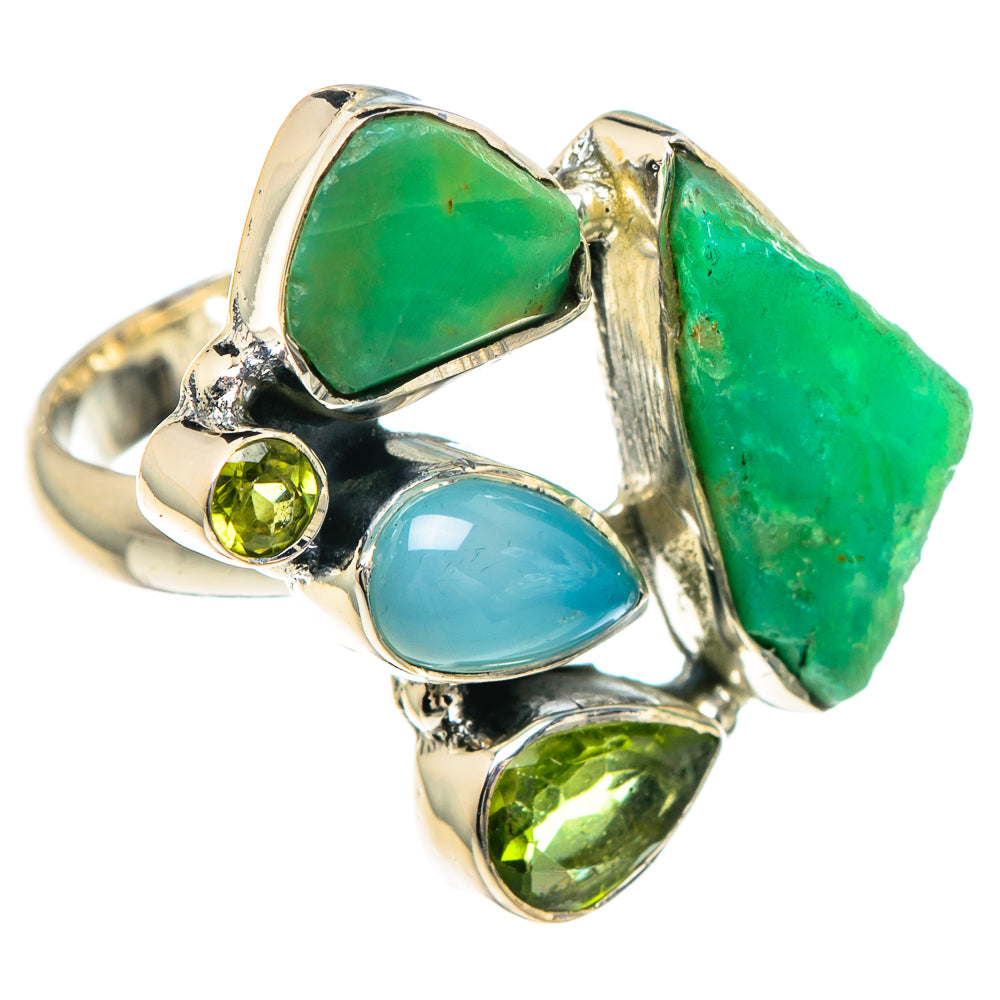 Chrysoprase Rings handcrafted by Ana Silver Co - RING93050